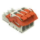 Wago Contact - Connecteur femelle pour 1 conducteur Levier Push-in CAGE CLAMP®, gris clair