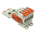 Wago Contact - Connecteur femelle pour 1 conducteur Levier Push-in CAGE CLAMP®, gris clair