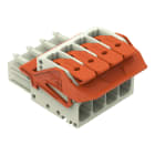 Wago Contact - Connecteur femelle pour 1 conducteur Levier Push-in CAGE CLAMP®, gris clair