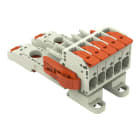 Wago Contact - Connecteur femelle pour 1 conducteur Levier Push-in CAGE CLAMP®, gris clair