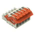 Wago Contact - Connecteur femelle pour 1 conducteur Levier Push-in CAGE CLAMP®, gris clair