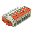 Wago Contact - Connecteur femelle pour 1 conducteur Levier Push-in CAGE CLAMP®, gris clair