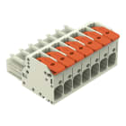 Wago Contact - Connecteur femelle pour 1 conducteur Levier Push-in CAGE CLAMP®, gris clair