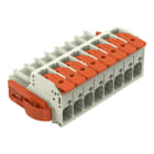 Wago Contact - Connecteur femelle pour 1 conducteur Levier Push-in CAGE CLAMP®, gris clair