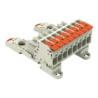 Wago Contact - Connecteur femelle pour 1 conducteur Levier Push-in CAGE CLAMP®, gris clair