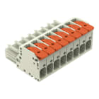 Wago Contact - Connecteur femelle pour 1 conducteur Levier Push-in CAGE CLAMP®, gris clair