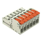 Wago Contact - Connecteur mâle pour 1 conducteur Levier Push-in CAGE CLAMP®, gris clair