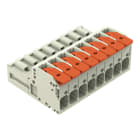 Wago Contact - Connecteur mâle pour 1 conducteur Levier Push-in CAGE CLAMP®, gris clair