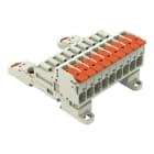 Wago Contact - Connecteur mâle pour 1 conducteur Levier Push-in CAGE CLAMP®, gris clair