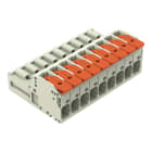 Wago Contact - Connecteur mâle pour 1 conducteur Levier Push-in CAGE CLAMP®, gris clair