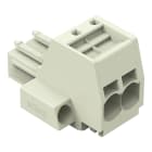 Wago Contact - Connecteur femelle pour 1 conducteur Push-in CAGE CLAMP®, gris clair