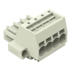 Wago Contact - Connecteur femelle pour 1 conducteur Push-in CAGE CLAMP®, gris clair