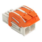 Wago Contact - Connecteur femelle pour 1 conducteur Levier Push-in CAGE CLAMP®, gris clair