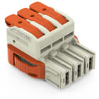 Wago Contact - Connecteur femelle pour 1 conducteur Levier Push-in CAGE CLAMP®, gris clair