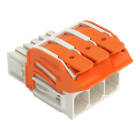 Wago Contact - Connecteur femelle pour 1 conducteur Levier Push-in CAGE CLAMP®, gris clair