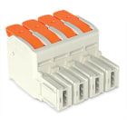 Wago Contact - Connecteur femelle pour 1 conducteur Levier Push-in CAGE CLAMP®, gris clair