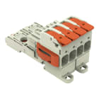 Wago Contact - Connecteur femelle pour 1 conducteur Levier Push-in CAGE CLAMP®, gris clair