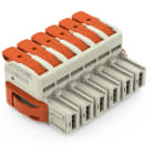 Wago Contact - Connecteur femelle pour 1 conducteur Levier Push-in CAGE CLAMP®, gris clair