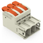 Wago Contact - Connecteur mâle pour 1 conducteur Levier Push-in CAGE CLAMP®, gris clair