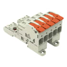 Wago Contact - Connecteur mâle pour 1 conducteur Levier Push-in CAGE CLAMP®, gris clair