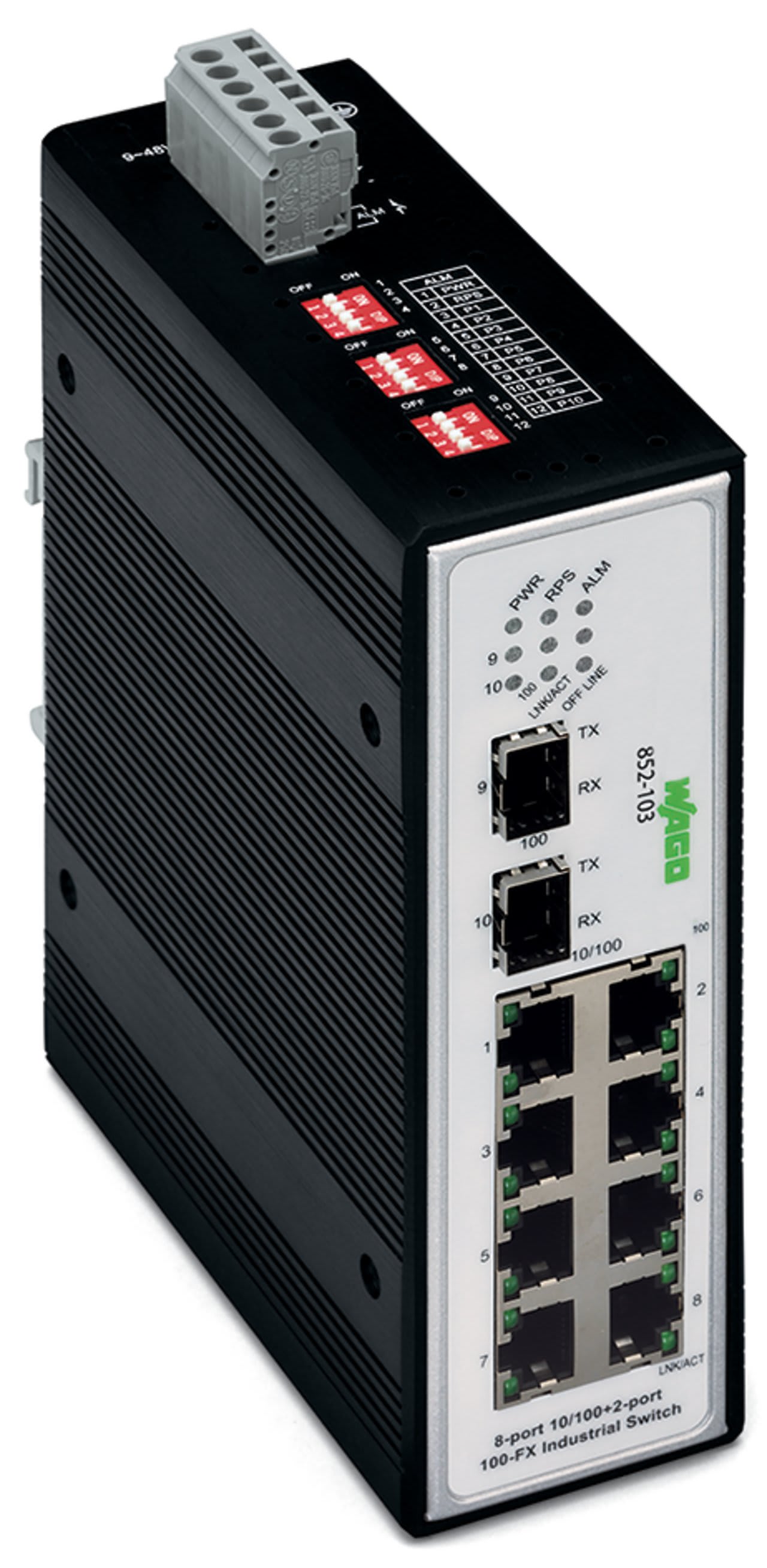 Wago Contact - Switch ETHERNET 8 ports 100Base-TX + 2 slots SFP 100