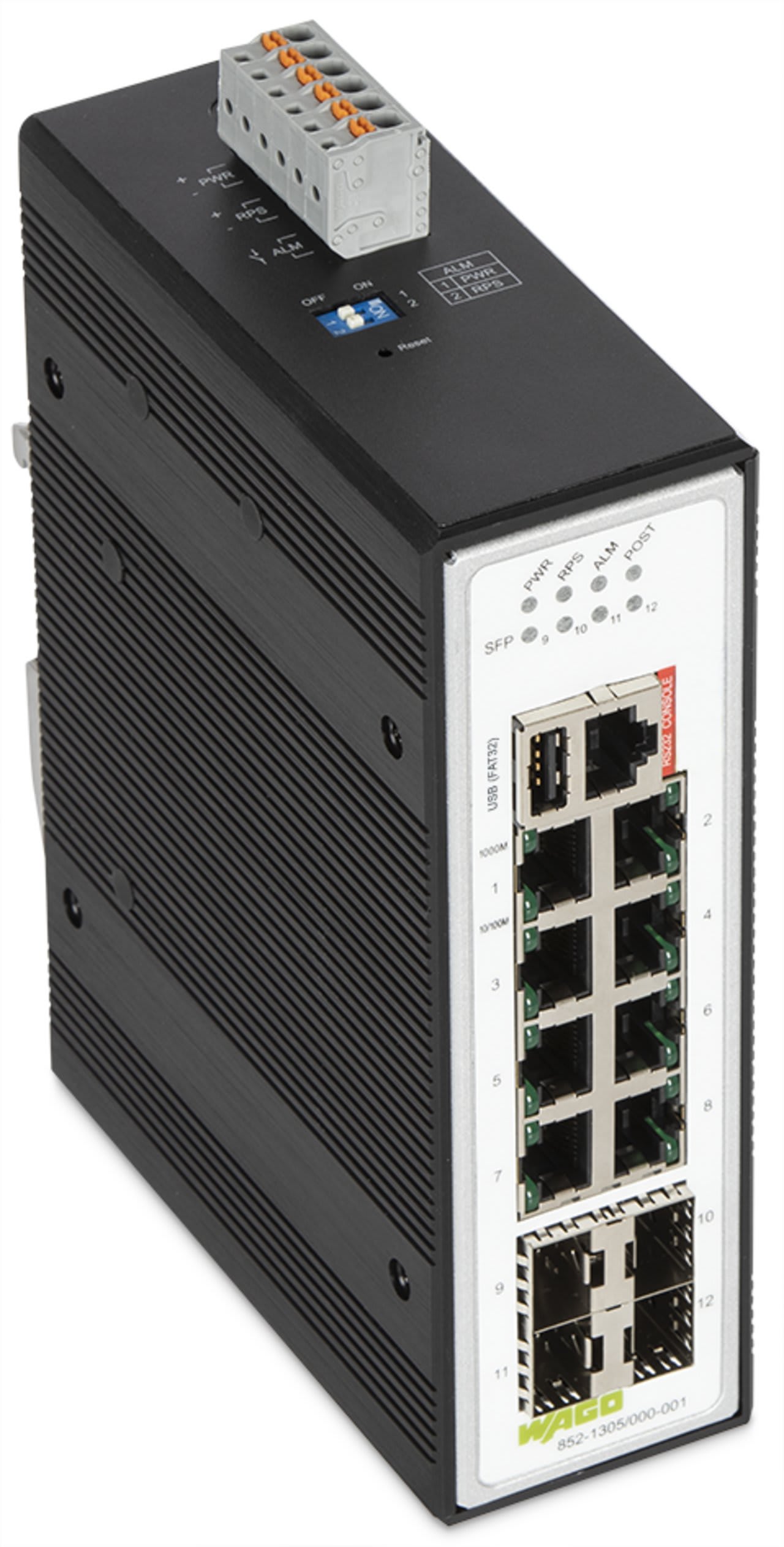 Wago Contact - Switch ETHERNET administrable 8 ports 1000Base-T - 4 slots SFP 1000 CEI 61850-3