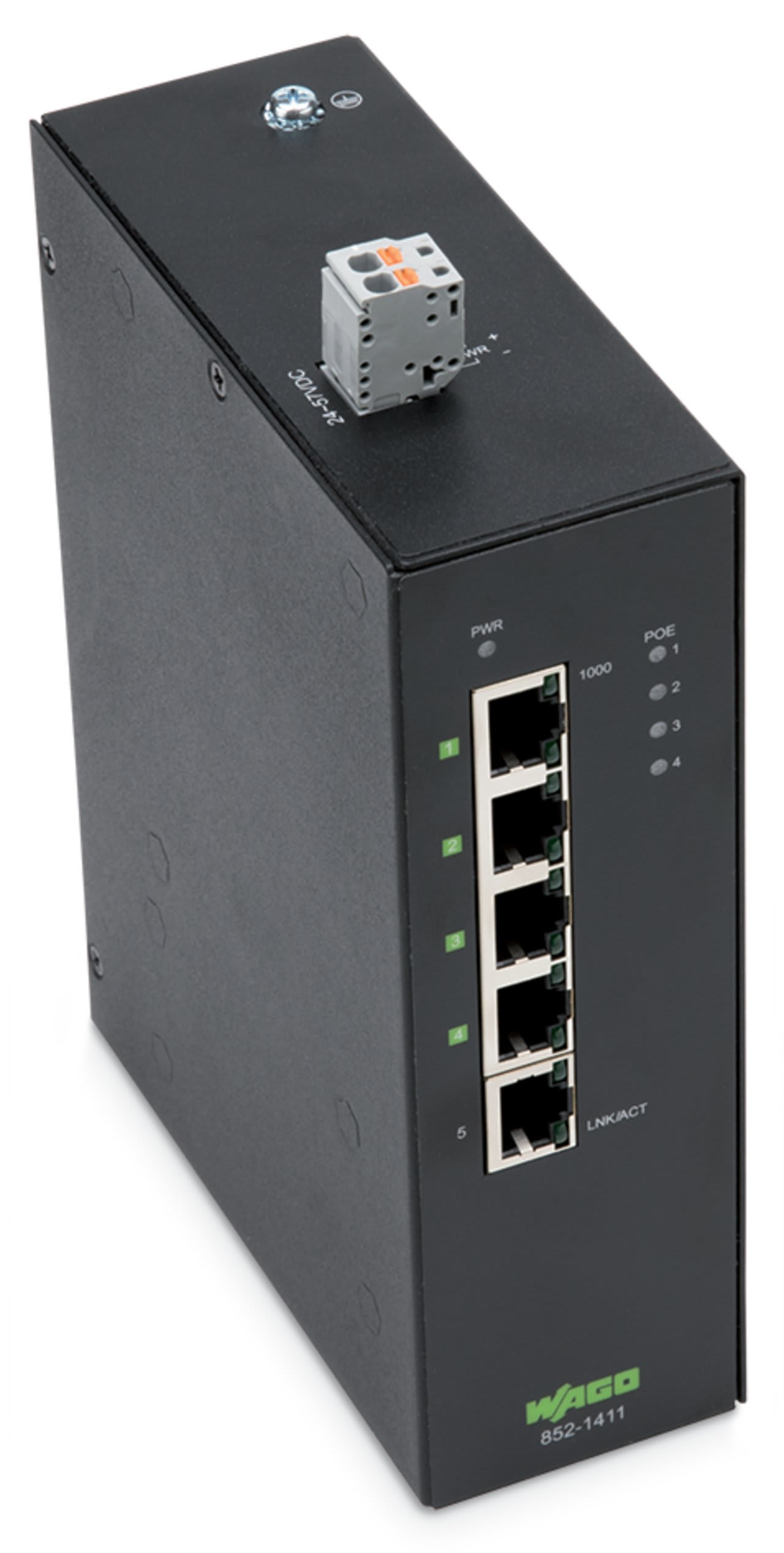 Wago Contact - Switch ETHERNET ECO 5 ports (4 PoE+) 1000Base-T