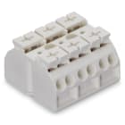 Wago Contact - Borne de raccordement 3 pôles Blanc (Sans marquage, 3 pieds de fixation)