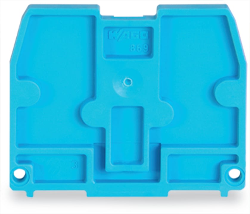 Wago Contact - Plaque d'extrémité 2 mm / avec pied / Bleu