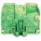 Wago Contact - Plaque d'extrémité 2 mm / avec bride M3 / Vert-Jaune