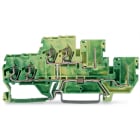 Wago Contact - Borne à deux étages Borne de protection pour 4 conducteu, vert-jaune