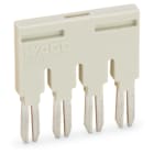 Wago Contact - Peigne de pontage enfichable, 4 pôles / Gris clair, isolé, In=18A