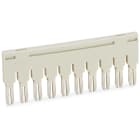 Wago Contact - Peigne de pontage enfichable, 10 pôles / Gris clair, isolé, In=18A