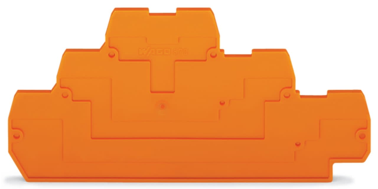 Wago Contact - Plaque d'extrémité et intermédiaire/ Orange / Epaisseur 2 mm / série 870