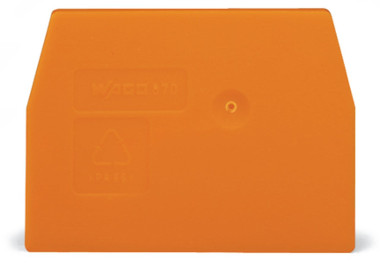 Wago Contact - Plaque d'extrémité et intermédiaire/ Gris / Epaisseur 2 mm, série 870
