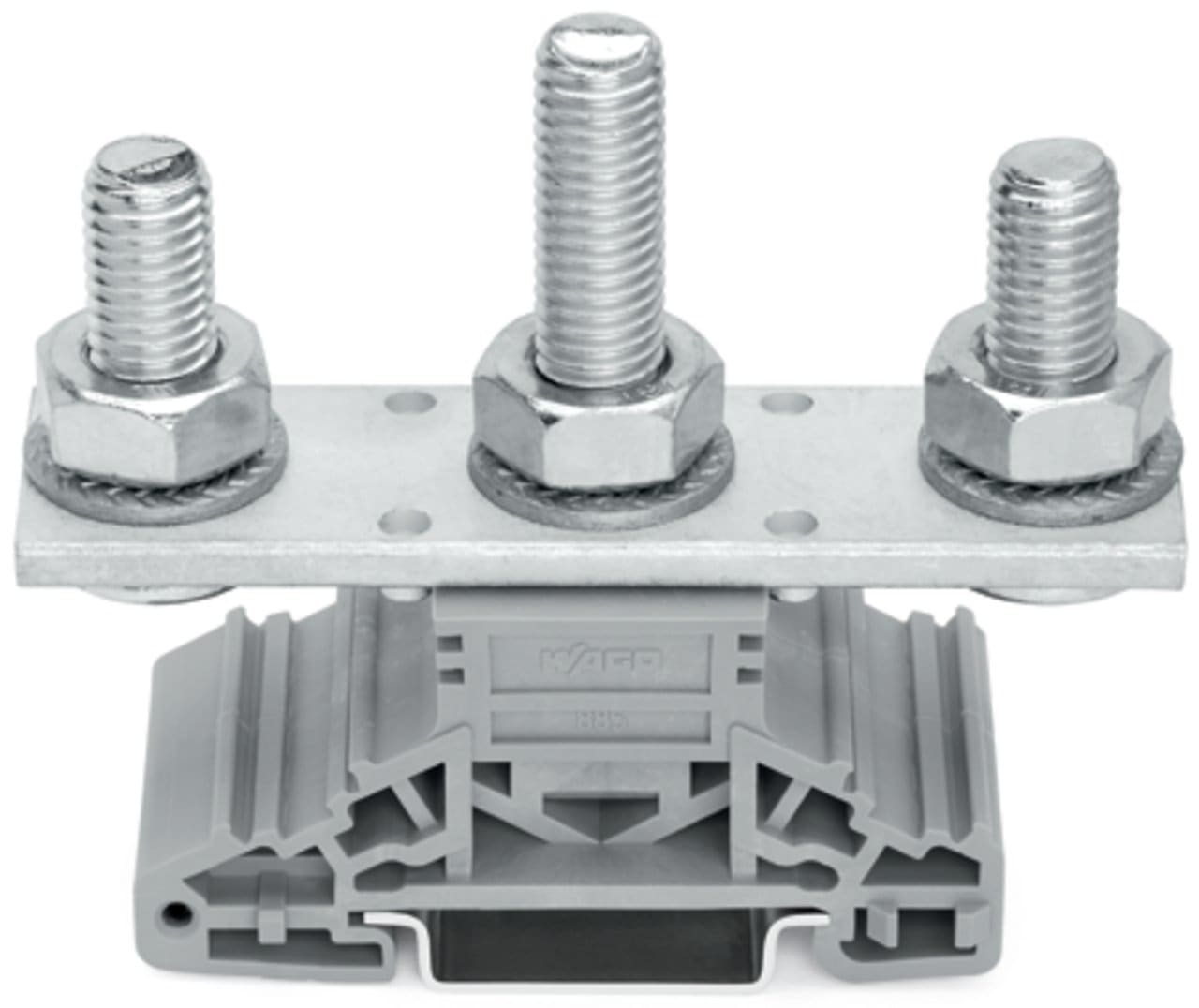 Wago Contact - Borne 3 boulons M10 gris