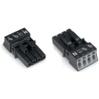 Wago Contact - Douille 4 pôles, noir