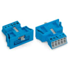 Wago Contact - Connect fem 5 p/bleu vers.snap-in
