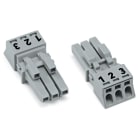 Wago Contact - Connecteur femelle 3 pôles sans décharge de traction / Gris