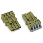 Wago Contact - Douille 4 pôles, vert clair