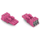 Wago Contact - Douille 3 pôles, rose