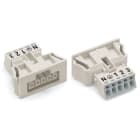 Wago Contact - Connecteurs femelles encastrables sans cliquet de verrouillage, blanc