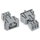 Wago Contact - Connecteur femelle 3 pôles encastrable / Gris