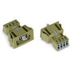 Wago Contact - Connecteurs femelles encastrables vert clair