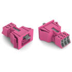Wago Contact - Connecteurs femelles encastrables rose