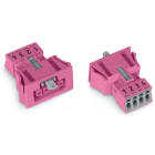Wago Contact - Connecteurs femelles encastrables rose