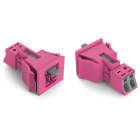 Wago Contact - Connecteurs mâles encastrables rose