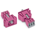 Wago Contact - Connecteurs mâles encastrables rose