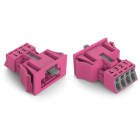 Wago Contact - Connecteurs mâles encastrables rose