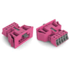 Wago Contact - Connecteur mâles encastrables rose